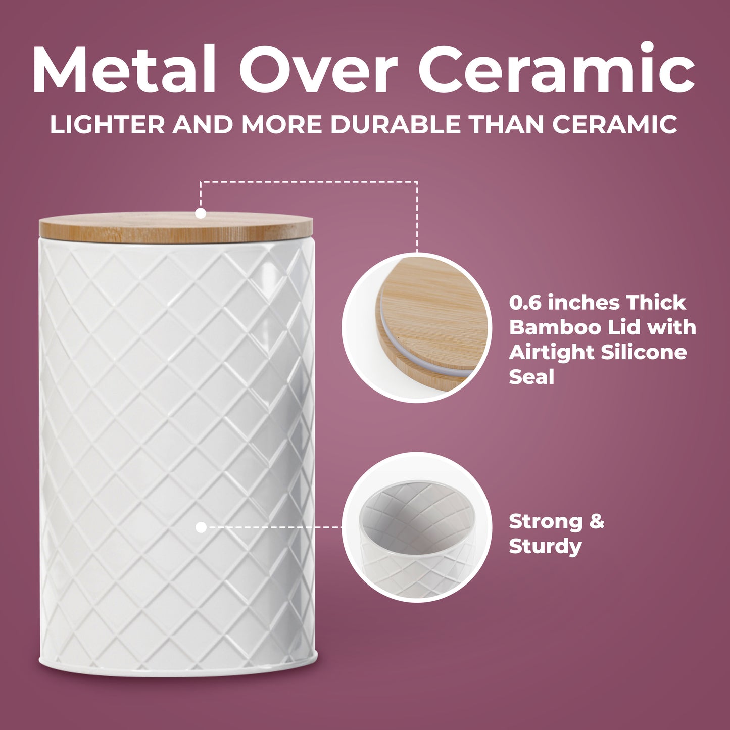 Metal Kitchen Canister Set (Set of 4)