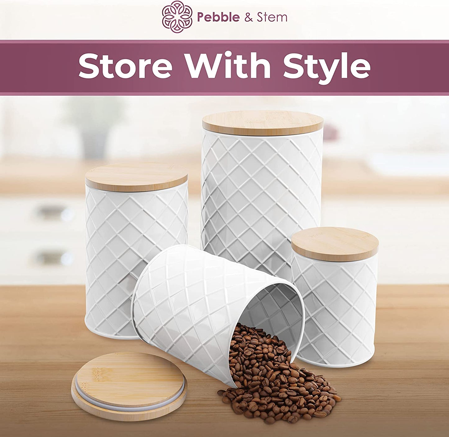 Metal Kitchen Canister Set (Set of 4)